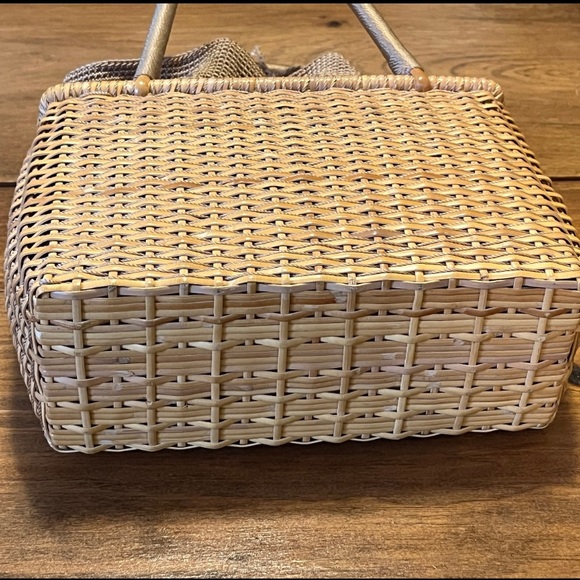 The SAK Wicker Drawstring Box Basket Bag - Picture 6 of 10